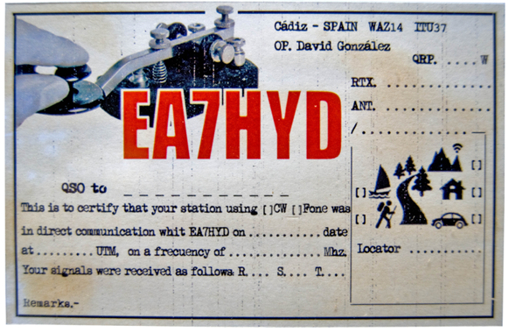 EA7HYD qsl vintage - IF IT WANTS I design one, be contacted / puedeo diseñarle la suya