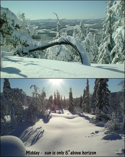 Sweden during winter. Sweden during summer.