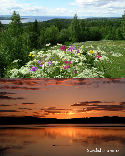 Sweden during summer. Sweden during summer.