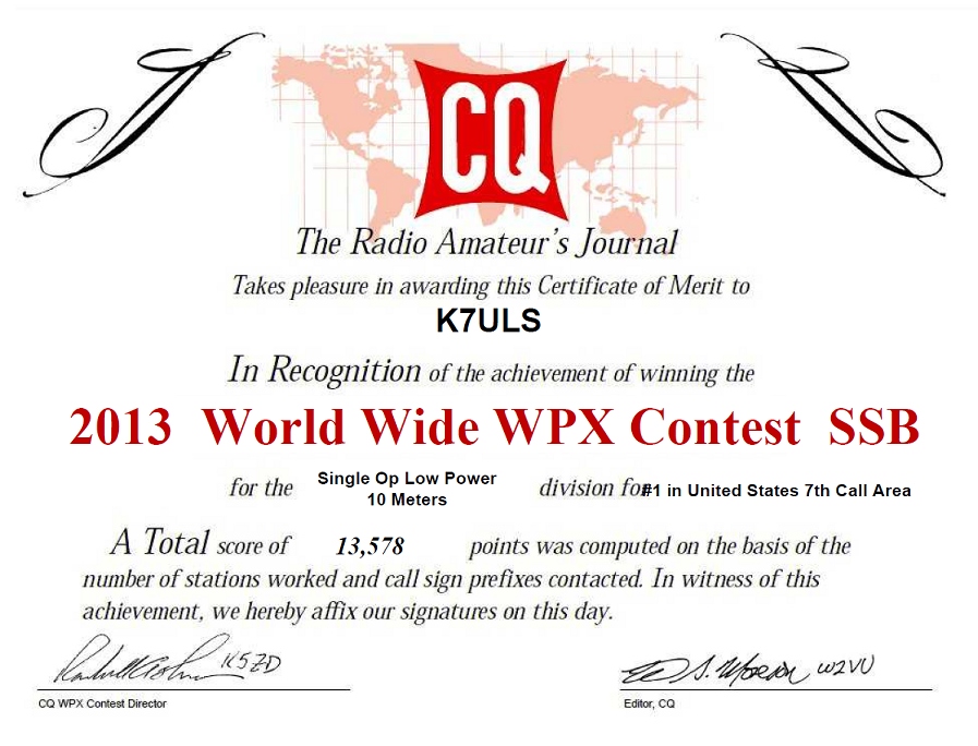 2013 CQWW WPX SSB